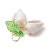 Natural Sea Shell Copper Wire Wrapped Pendants PALLOY-JF03611-02-5