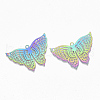 Ion Plating(IP) 201 Stainless Steel Filigree Pendants STAS-S108-111-2