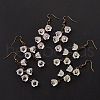Glass Flower Beads Dangle Earrings EJEW-JE01771-1
