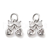 Brass Micro Pave Cubic Zirconia Pendants KK-P271-04P-B-1