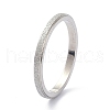 Non-Tarnish 2mm Matte Plain Dome Finger Ring for Girl Women RJEW-C012-01B-P-3