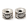 Rack Plating Eco-Friendly Brass Micro Pave Clear Cubic Zirconia Beads KK-M258-05AS-1