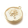 Brass Micro Pave Cubic Zirconia Pendants KK-Q035-16A-G-2