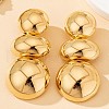 Oval Iron Dangle Stud Earrings FS-WG0A88C-01-1