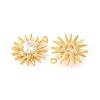 Brass Micro Pave Clear Cubic Zirconia Pendants KK-U017-10E-G-2