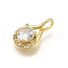Brass Micro Pave Cubic Zirconia Pendants KK-K401-20G-01-2