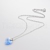 Platinum Plated Brass Necklaces NJEW-JN01415-2