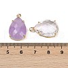 Natural Amethyst Faceted Pendants G-K347-05G-07-3