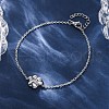 Dog Paw Print 304 Stainless Steel Pendant Necklaces & Bracelets & Stud Earrings Sets for Women SJEW-C004-20P-2
