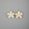 Flower Alloy Natural Shell Dangle Earrings FS-WGFCFD0-01-3