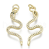 Brass Micro Pave Cubic Zirconia Pendants ZIRC-N039-030A-NF-2