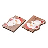Single Face Christmas Printed Wood Pendants WOOD-D025-37-3