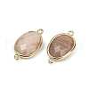 Natural Sunstone Faceted Connector Charms G-K347-11G-01-2