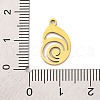 201 Stainless Steel Pendants STAS-U016-09G-02-3