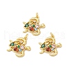 Rack Plating Eco-Friendly Brass Micro Pave Cubic Zirconia Pendants KK-A177-13G-2