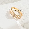 Exquisite Copper Inlaid Zircon Pearl Fashion Ring for Women Party Gift LE9138-3-1