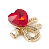 Real 18K Gold Plated Rack Plating Brass Micro Pave Clear Cubic Zirconia Pendants KK-C015-26G-15-2