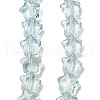 Baking Paint Transparent Glass Beads Strands DGLA-A07-T8mm-KD04-1