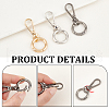 Alloy Swivel Lobster Claw Clasps HJEW-UN00008-5