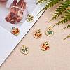 6Pcs 2 Style Rack Plating Brass Enamel Pendants KK-SZ0006-13-3