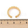 Brass Micro Pave Cubic Zirconia Flower Adjustable Cuff Rings for Women RJEW-B125-02G-3