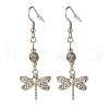 Alloy Dragonfly Dangle Earrings EJEW-JE04911-05-1