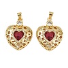 Brass Micro Pave Cubic Zirconia Pendants KK-S526-20G-A03-1