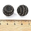 Stripe Pattern Polymer Clay Rhinestone Beads CLAY-NH0001-01C-3