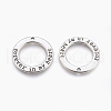 Tibetan Style Alloy Ring Pendants TIBEP-S293-018AS-LF-2