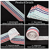 Gorgecraft 5M Rainbow Color Flat Polyester Wave Elastic Cord OCOR-GF0003-85C-6
