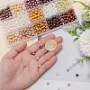 ARRICRAFT 750Pcs 15 Colors Baking Painted Pearlized Glass Pearl Round Beads HY-AR0001-09-3