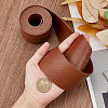 2M Flat Single Face Lychee Pattern Imitation Leather Band LC-WH0010-02C-03-3