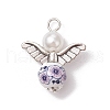 Angel Printed Porcelain Ceramic Pendants PALLOY-JF03359-02-2