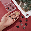 WADORN 16Pcs 4 Styles Alloy Rhinestone Pendants RB-WR0001-02-3