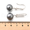 925 Sterling Silver Clear Cubic Zirconia Round Dangle Earrings EJEW-L300-07P-5