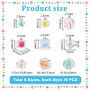   180pcs 9 styles Transparent Acrylic Beads OACR-PH0004-30-4