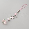 Plastic Strawberry Beads Mobile Straps HJEW-WH00056-10A-2