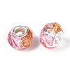 Transparent Resin Rondelle European Beads RESI-N044-01E-3