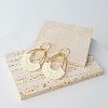 Woven Teardrop Alloy Raffia Stud Dangle Earrings FS-WG09963-01-1