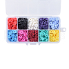 10 Colors Handmade Polymer Clay Beads CLAY-JP0001-01-8mm-2