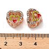 Alloy Enamel European Beads FIND-Q115-10RG-3