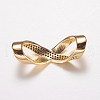Long-Lasting Plated Brass Micro Pave Cubic Zirconia Links ZIRC-L072-07G-2