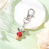 Mushroom Angel Glass Pearl & Lampwork Pendant Decorations HJEW-MZ00233-04-2