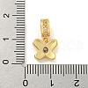 Brass Micro Pave Clear Cubic Zirconia Pendants KK-U007-02G-011-3