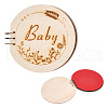 Round Wooden Cover Baby Scrapbook DIY Binder Photo Album DIY-WH0349-113A-1