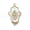 Hamsa Hand Connector Charms KK-V010-02G-01-1
