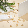 ARRICRAFT 10Pcs Heart Shape Brass Stud Earring Findings KK-AR0004-02-4