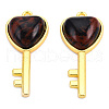 Natural Mahogany Obsidian Pendants G-N326-158-09-3