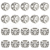 40Pcs Tibetan Silver Alloy Spacer Beads TIBEB-LP0001-02-1