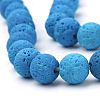 Synthetic Lava Rock Beads Strands G-S277-6mm-07-3